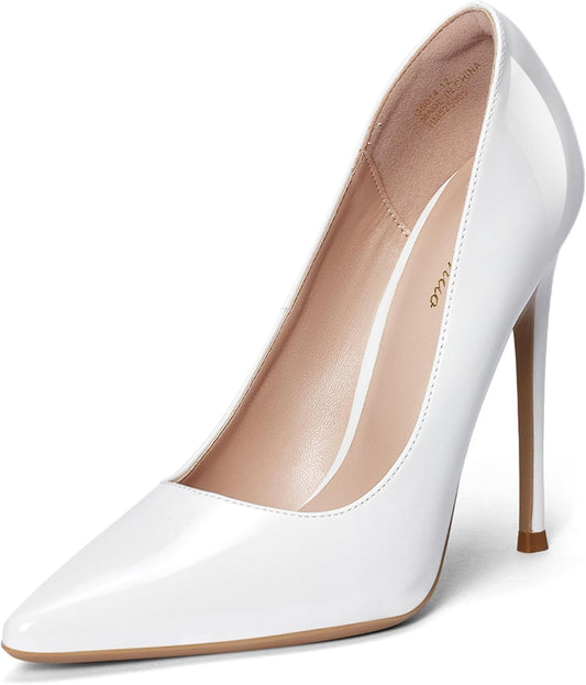 GENSHUO Women's 4.7 Inch Pumps Pointy Toe Stiletto High Heels