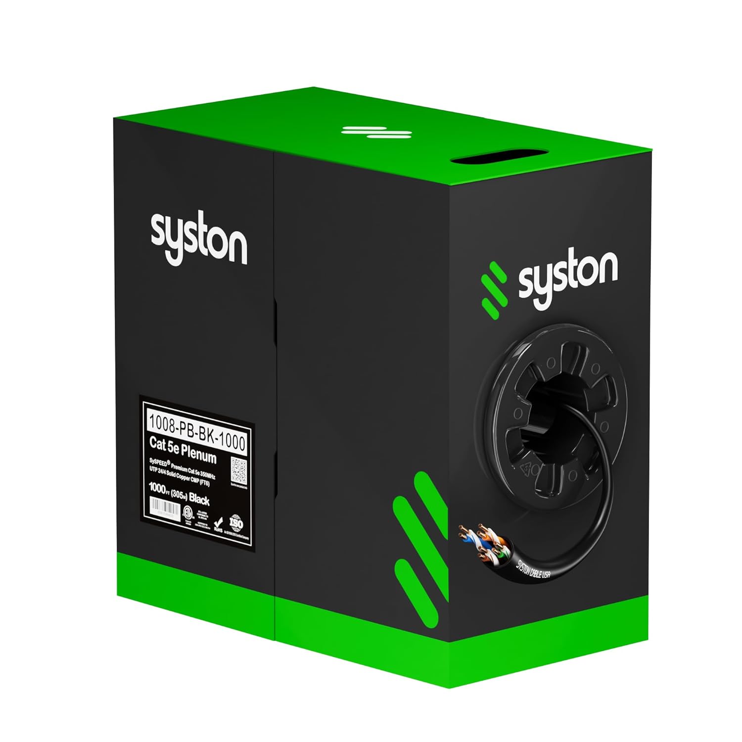 Syston Cable Technology Cat 5e Ethernet Network Cable - 1000 ft