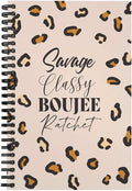 Softcover Savage 5.5 in x 8.5 in Leopard Spiral Notebook - Portable
