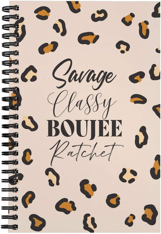 USA-Made Leopard Spiral Notebook: Durable, College Ruled, 120 Pages