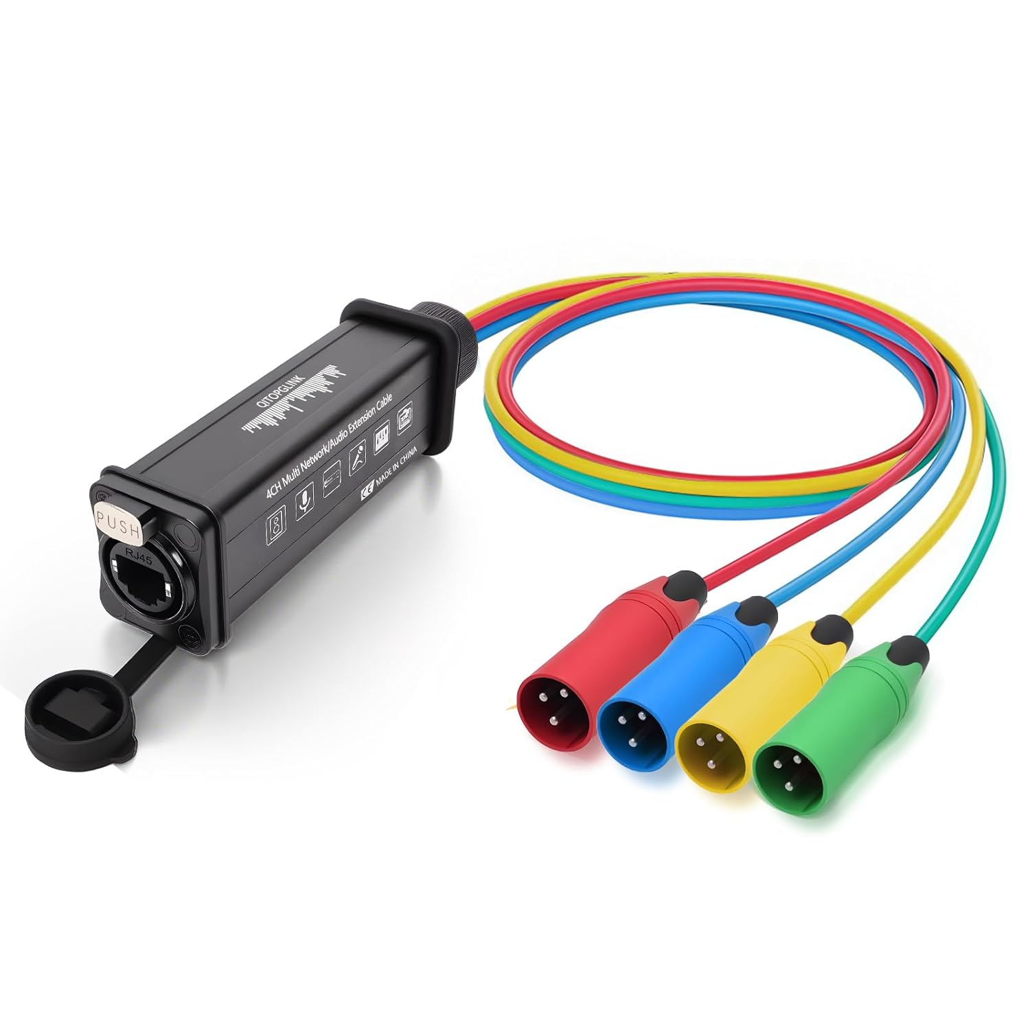 4 Channel XLR Audio Over Ethernet Snake for Live Stage Use
