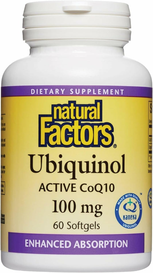 Natural Factors Ubiquinol 100 mg - Heart Health & Energy Support