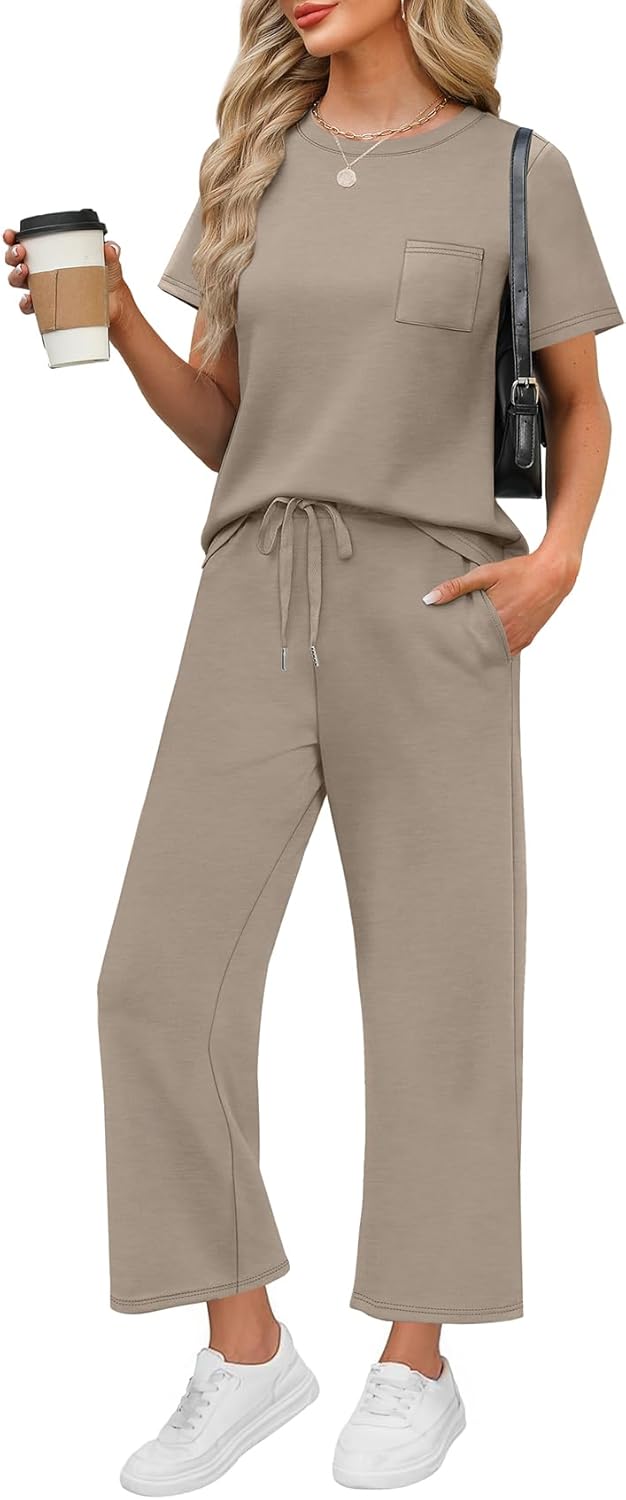 WIHOLL 2 Piece Sets for Women Casual Summer Travel Outfits