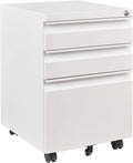 3 Drawer Mobile File Cabinet with Lock for Home Office Use