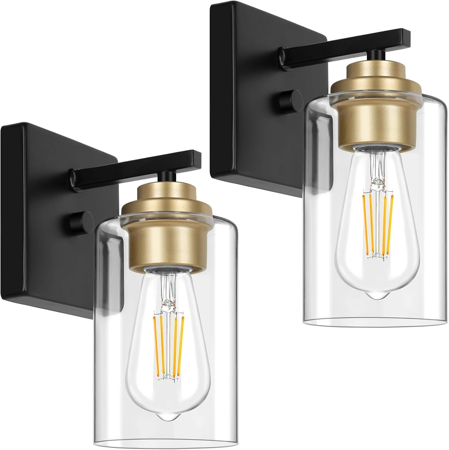 Set of 2 Modern Wall Sconces for Bathroom and Living Room