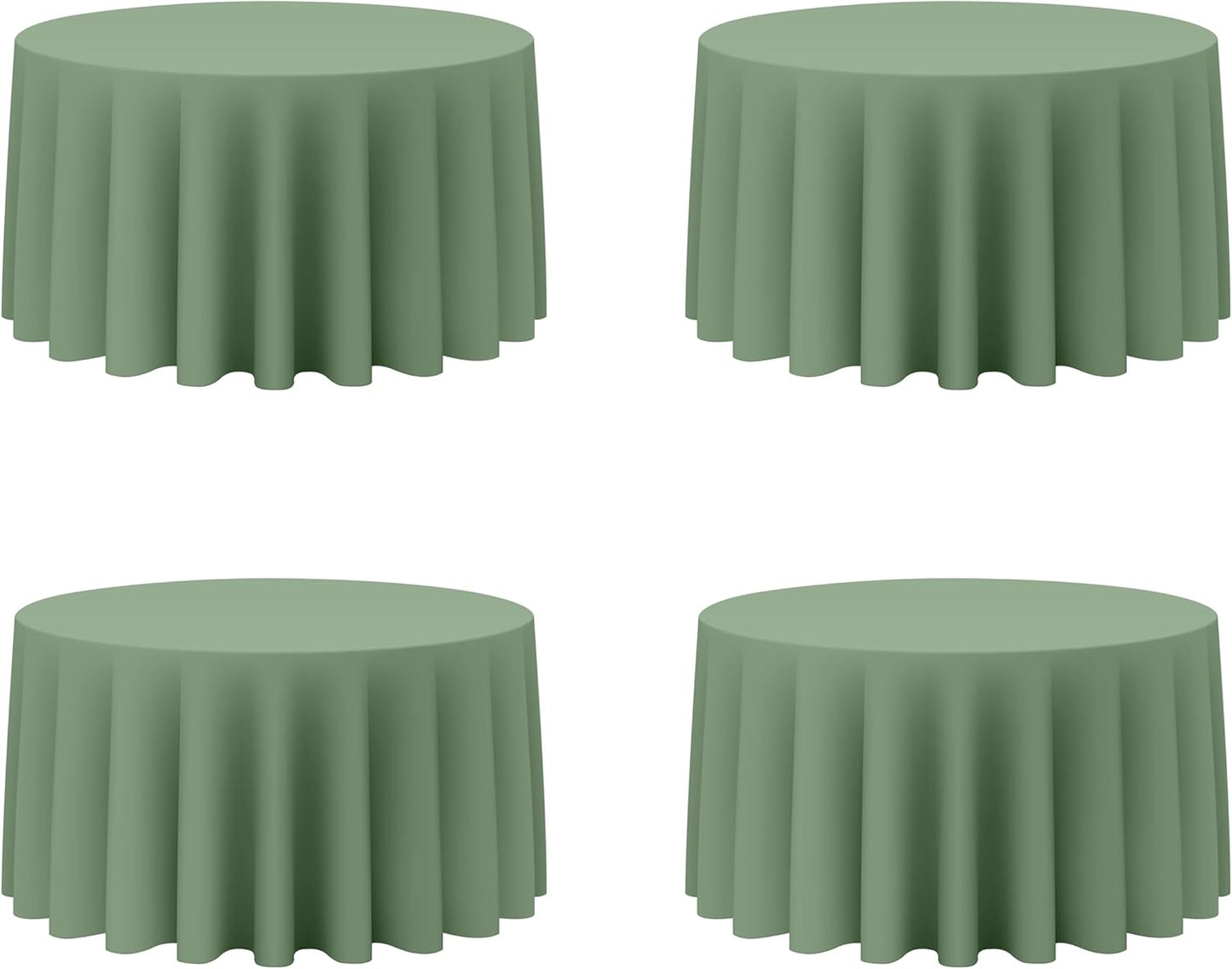 Sage Green Round Tablecloths 120 Inch for Elegant Events