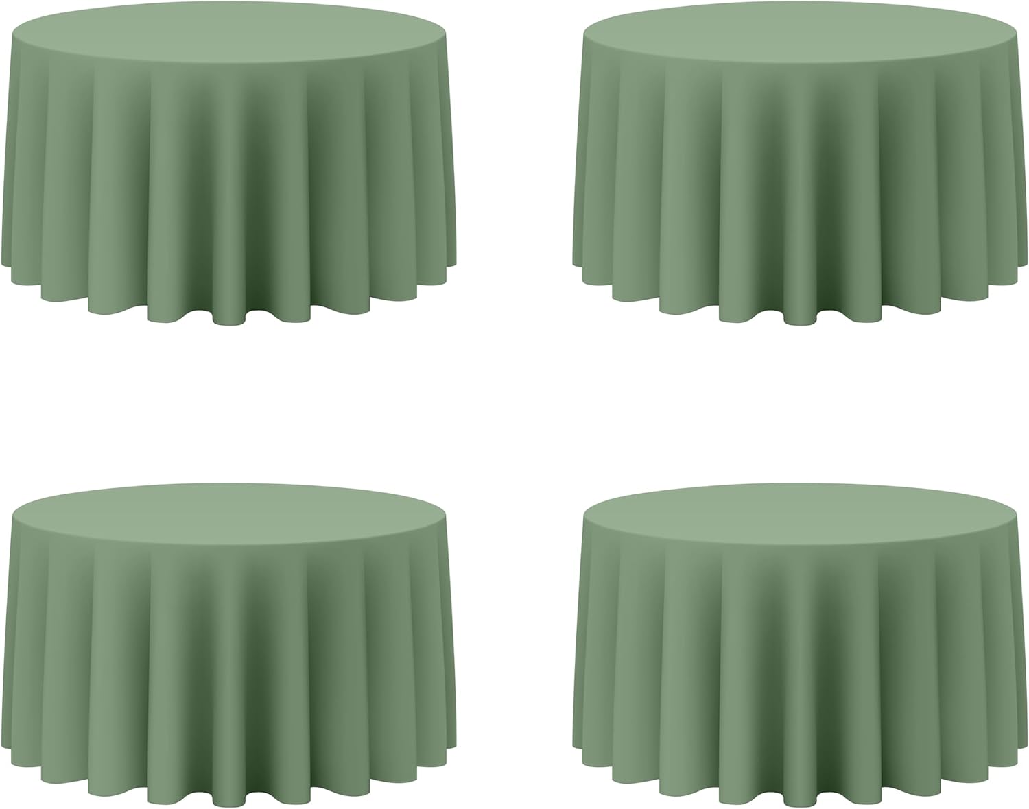 Sage Green Round Tablecloths 120 Inch for Elegant Events