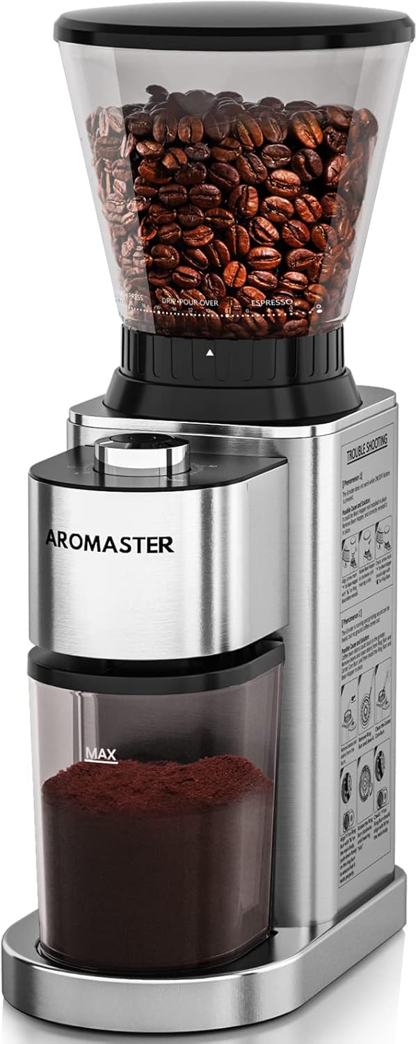 Aromaster Electric Coffee Grinder - 48 Grind Settings