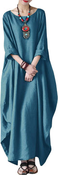 Celmia Women's Loose Long Maxi Dress for Chic Autumn Style