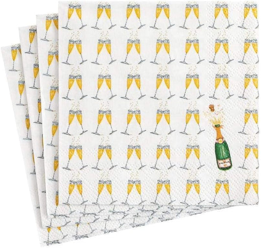 Caspari Bubbly Cocktail Napkins - 40ct: Elegant Entertaining