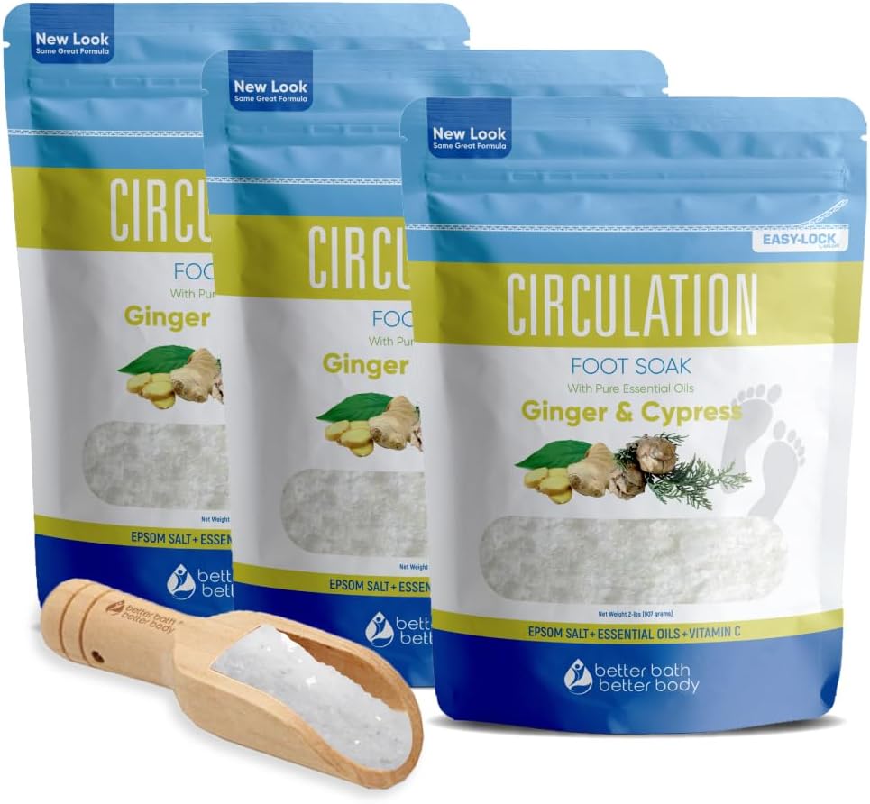 Circulation Foot Soak with Essential Oils - 3-Pack Epsom Salts