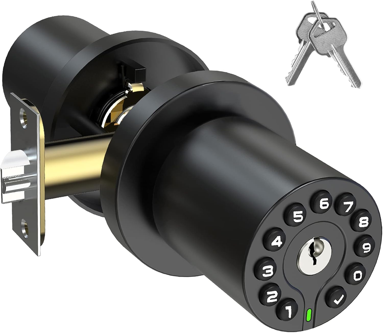 Keypad Door Knob with Keyless Entry for Home and Office Use