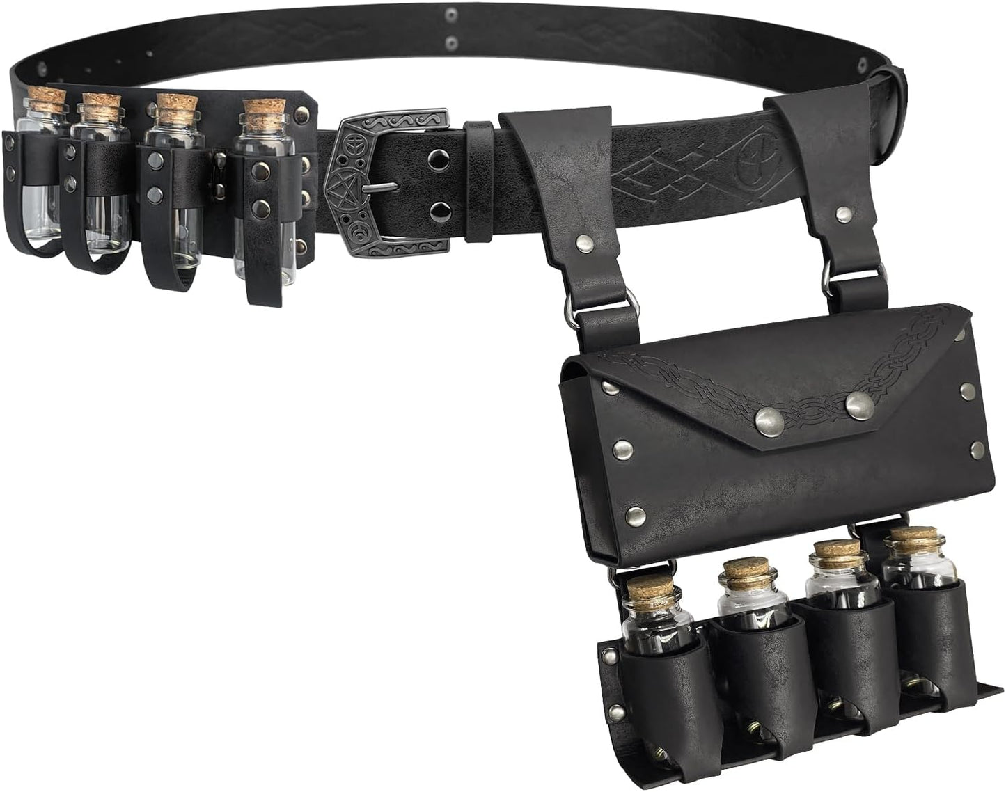 Medieval Alchemy Belt Waist Pack Combo for Cosplay Adventures