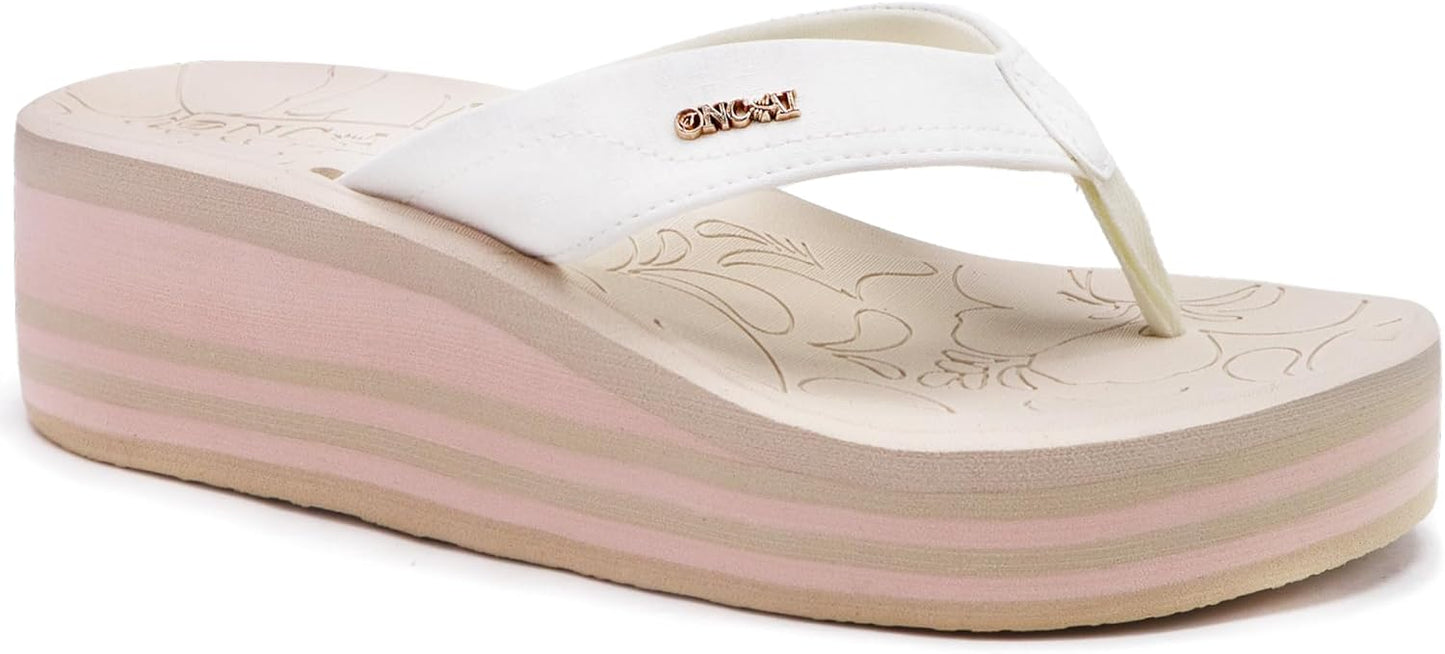 ONCAI Womens Platform Wedge Flip Flops for Stylish Summer Wear