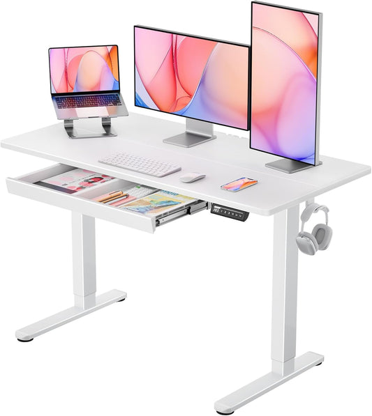 ErGear Electric Standing Desk: Height Adjustable, Spacious Drawers