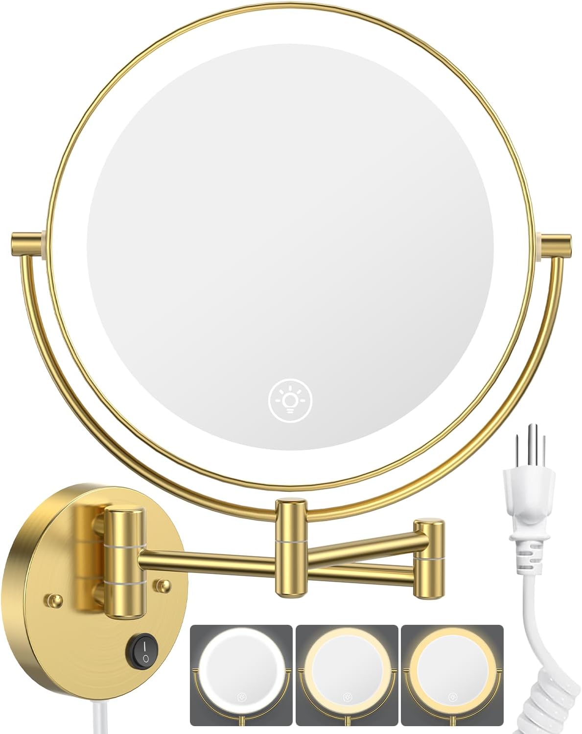 Benbilry 9 Inch Large Wall Mounted Lighted Makeup Mirror Review