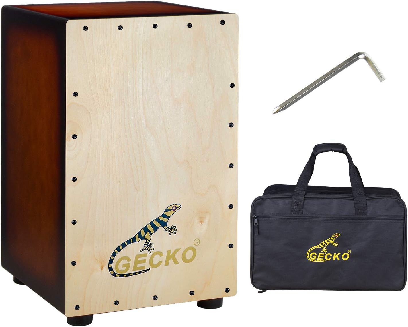 GECKO Cajon BOX Drum - Perfect Handcrafted Wooden Percussion