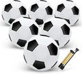 6 Pack Soccer Balls Size 3/4/5 with Pump Needle - Training & Practice