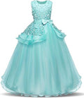 NNJXD Girl Sleeveless Embroidery Princess Pageant Dress - Elegant Ball