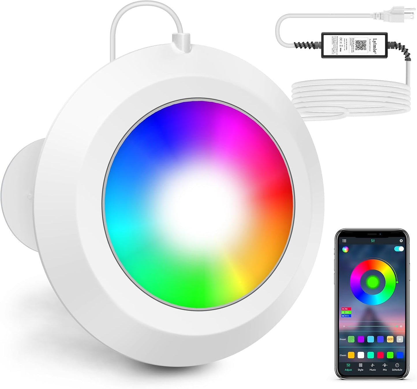 LyLmLe LED Pool Lights: Smart RGB Magnetic Submersible Light
