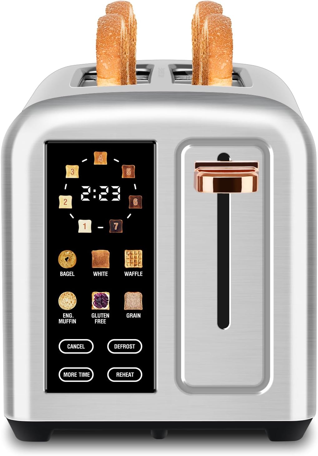 SEEDEEM Toaster 2 Slice with Touch Screen and 7 Shade Settings