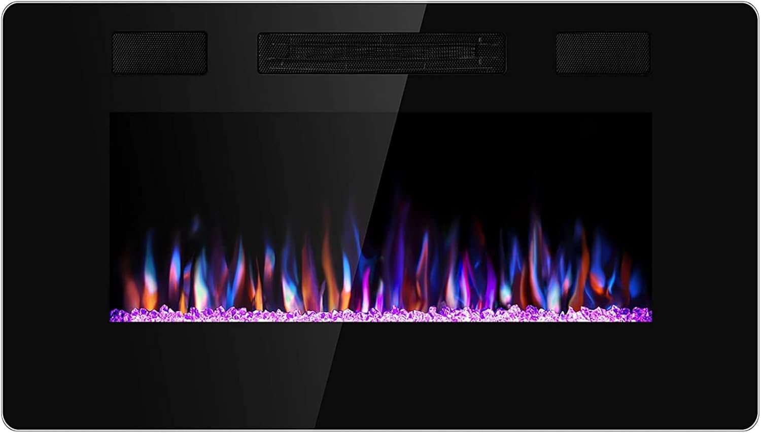 30 Inch Electric Fireplace with Multicolor Flame and Timer Control