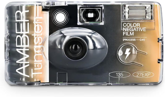 Retro Vibe: Amber Tungsten Disposable Camera