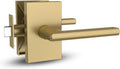 Mega Handles Glamor Passage Lever Door Handle Set - Satin Brass