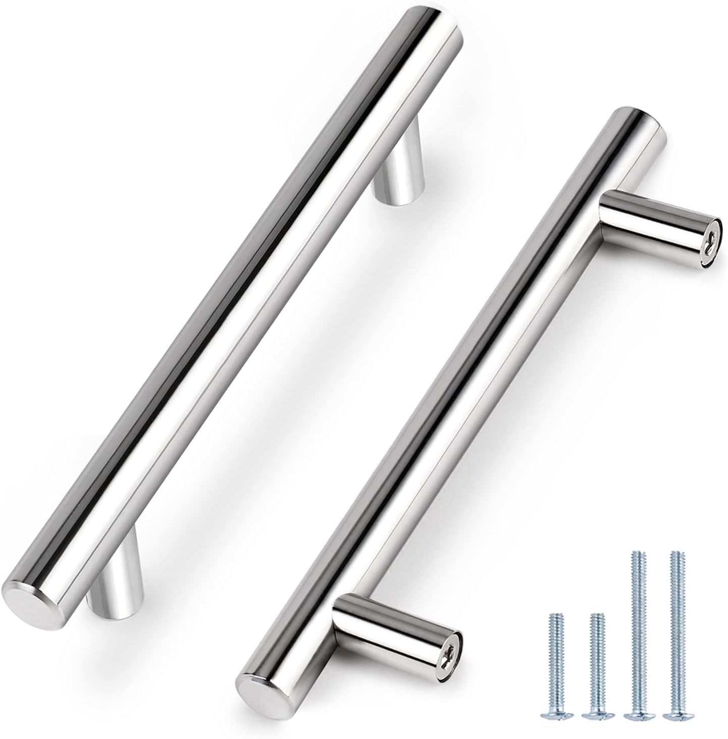 Probrico 30Pack 5 Inch Polished Chrome Cabinet Pulls for Modern Style