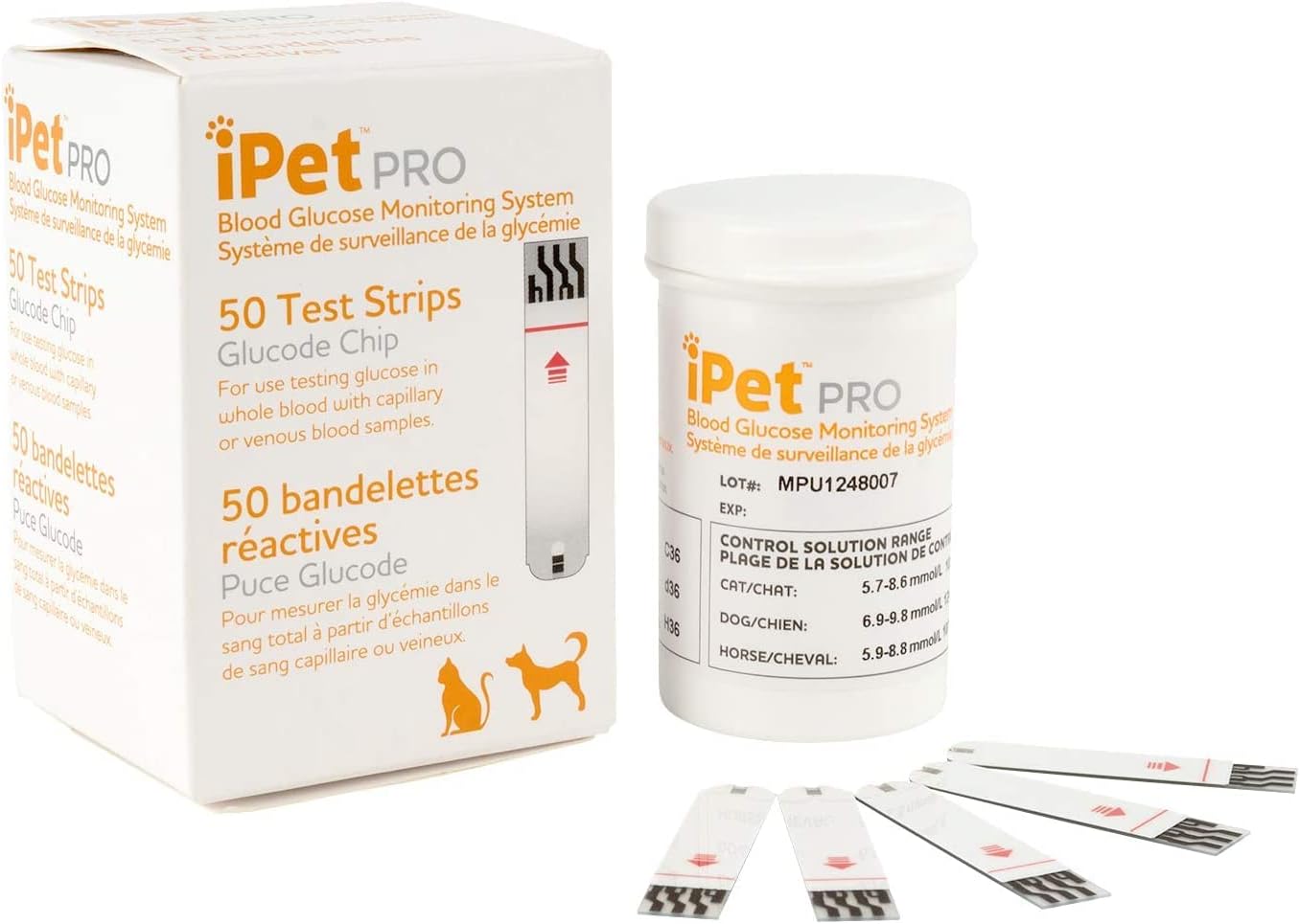 iPet PRO Blood Glucose Test Strips for Accurate Pet Monitoring