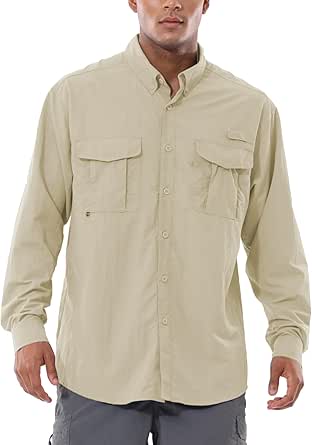 BALEAF Men's Long Sleeve Hiking Shirt for Sun Protection and Comfort