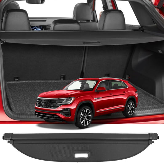 Black Retractable Cargo Cover for Volkswagen Atlas Cross Sport