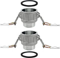 2PCS Type B Aluminum Global Cam and Groove Hose Fitting NPT