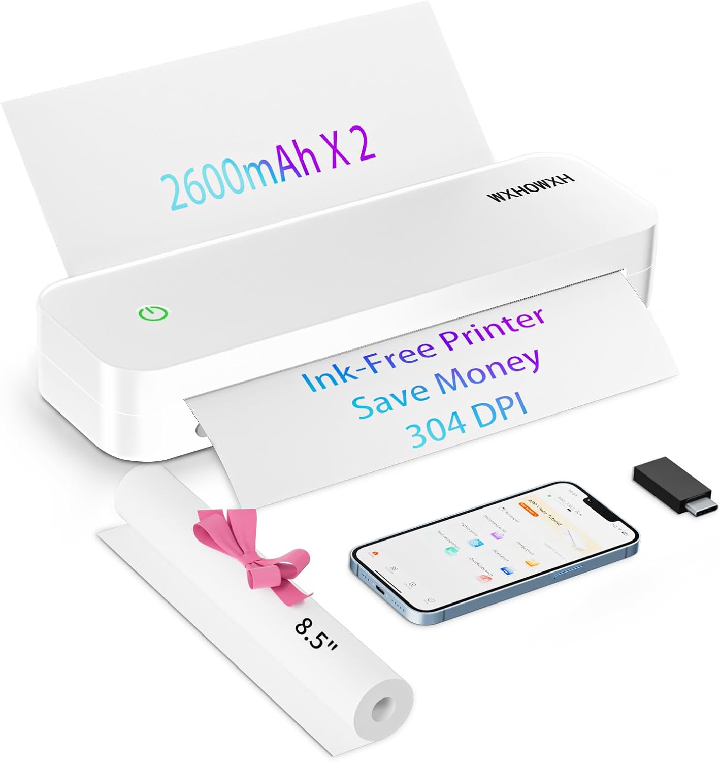 Inkless Mini Travel Printer - Print Anywhere!