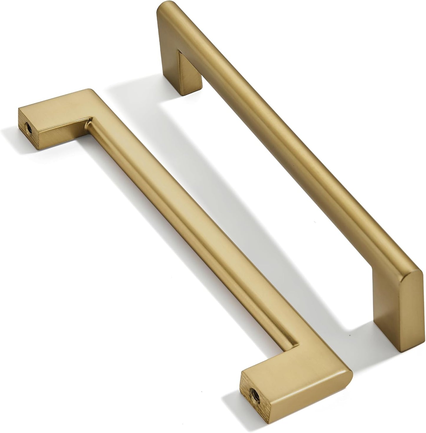 Brushed Brass Cabinet Pulls 5 Inch Hole Center 10 Pack for Home