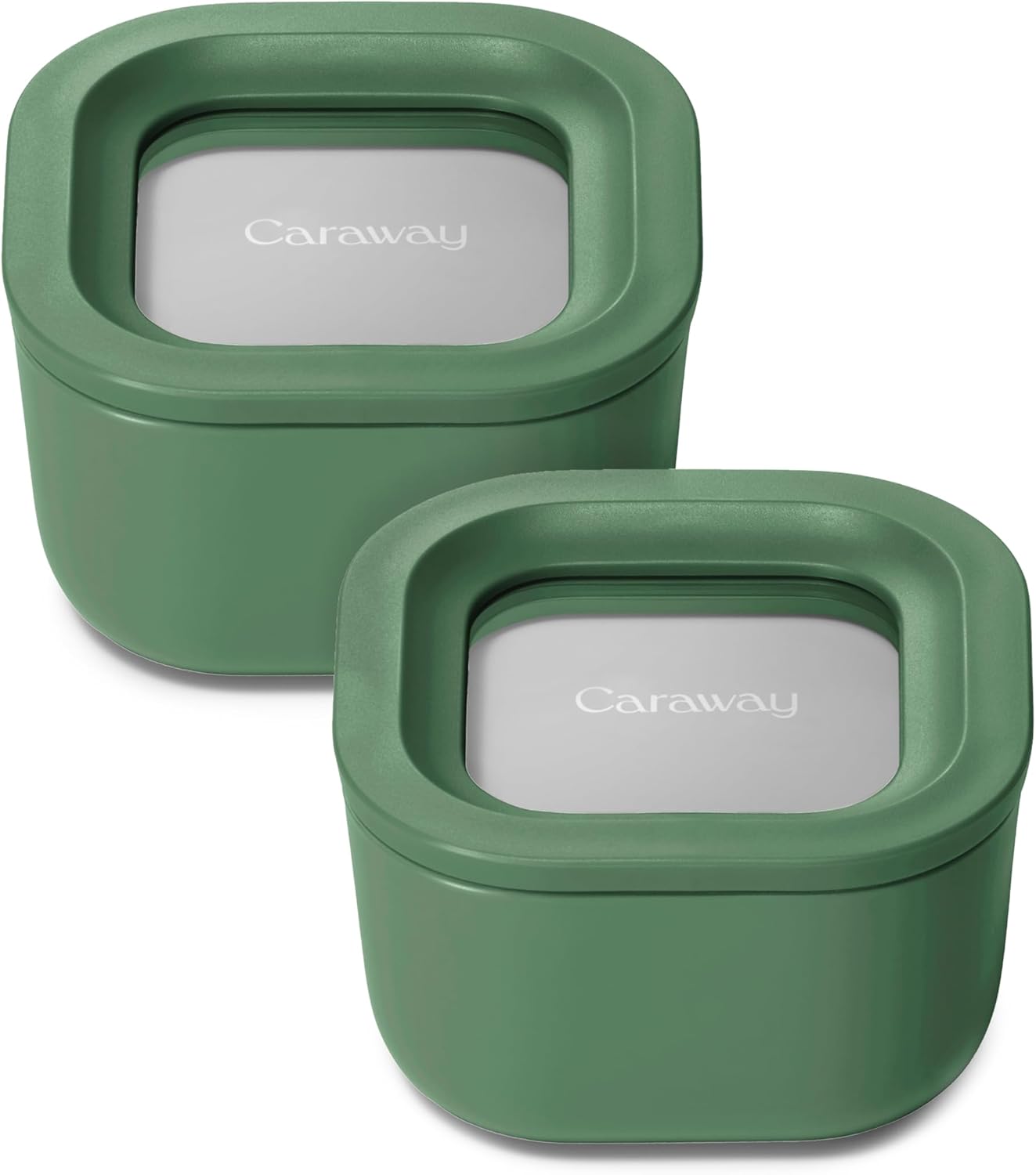 Caraway 2pc Glass Food Storage Set - Compact & Non-Toxic Design