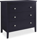 Delta Children Campbell 3 Drawer Dresser, Midnight Grey - Nursery