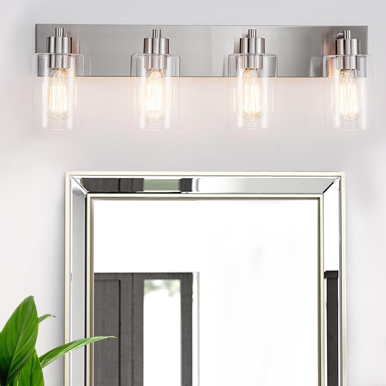 4-Light Bathroom Vanity Light Fixtures with Modern Design