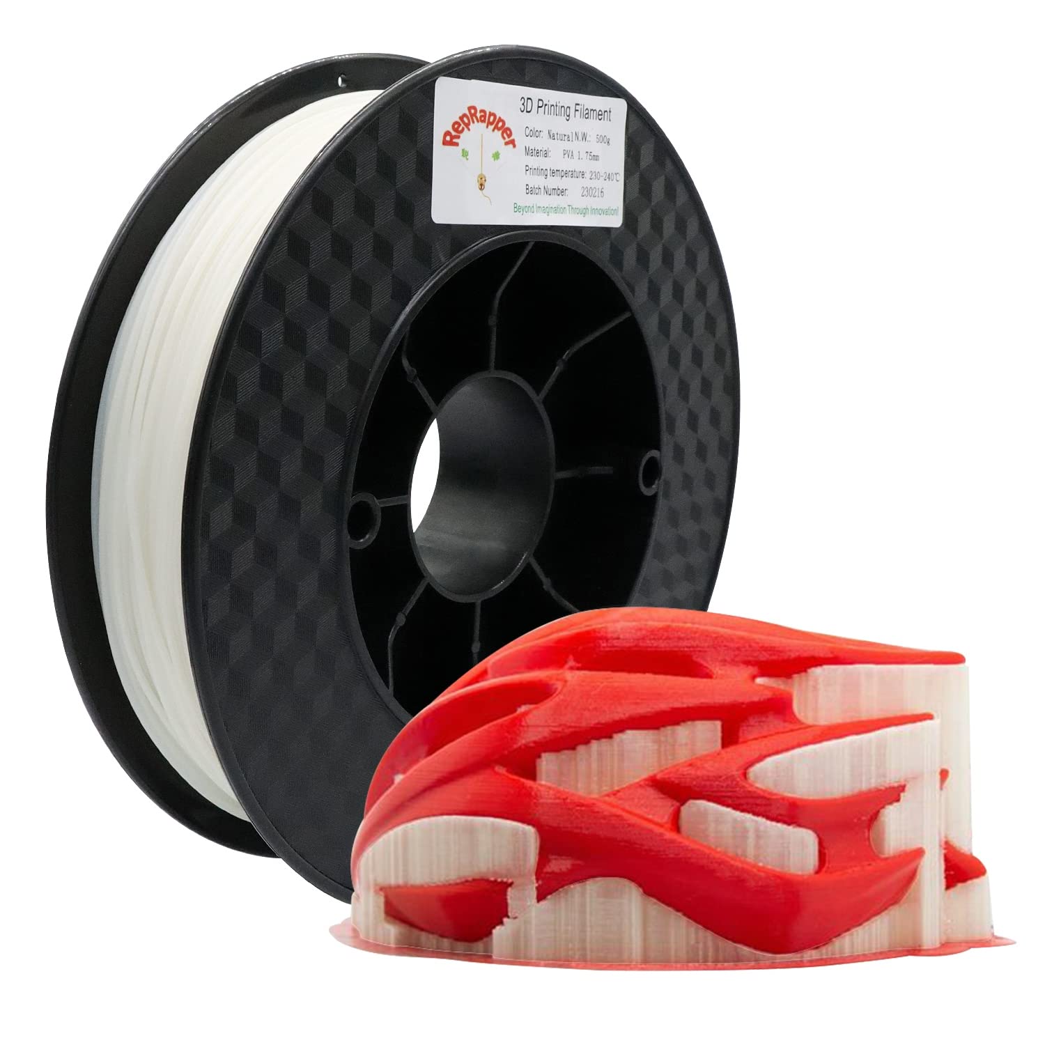 PVA Filament 1.75mm for 3D Printing - Water Soluble Support