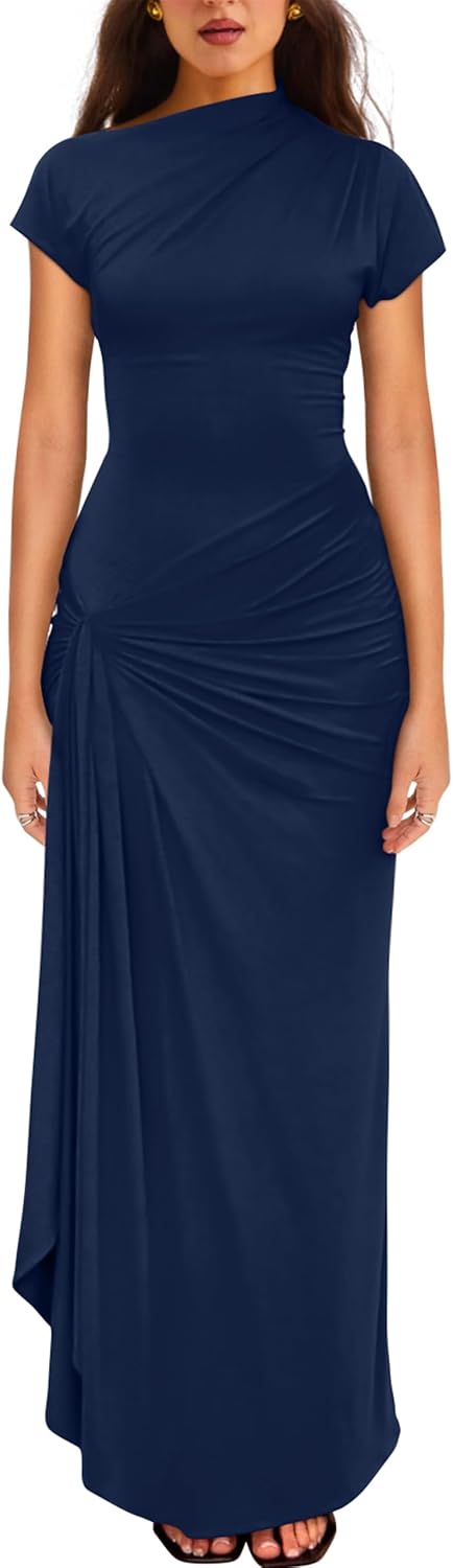 YMDUCH Women's Casual High Split Bodycon Party Dress Review
