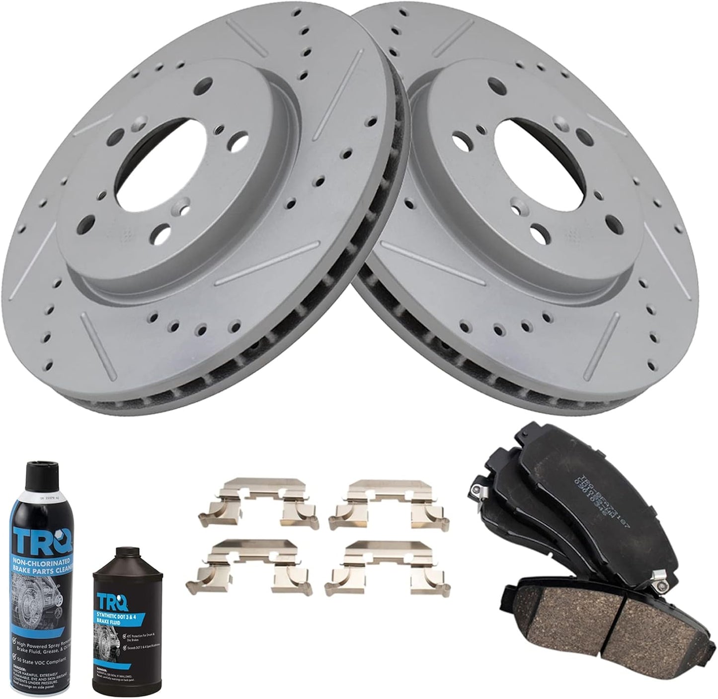 TRQ Front Performance Brake Pad & Rotor Kit for Honda Odyssey