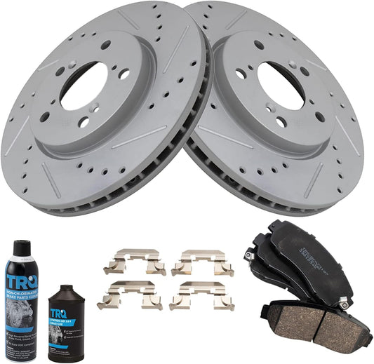 TRQ Front Performance Brake Pad & Rotor Kit for Honda Odyssey