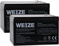12V 12Ah Rechargeable SLA Battery 2-Pack - Reliable Replacement