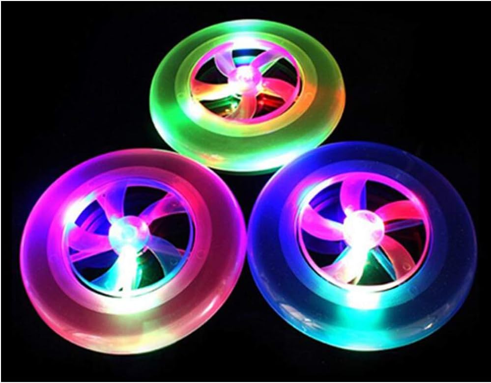 Glowing Fun: LED Flying Disc 3-Pack for Kids - 23CM