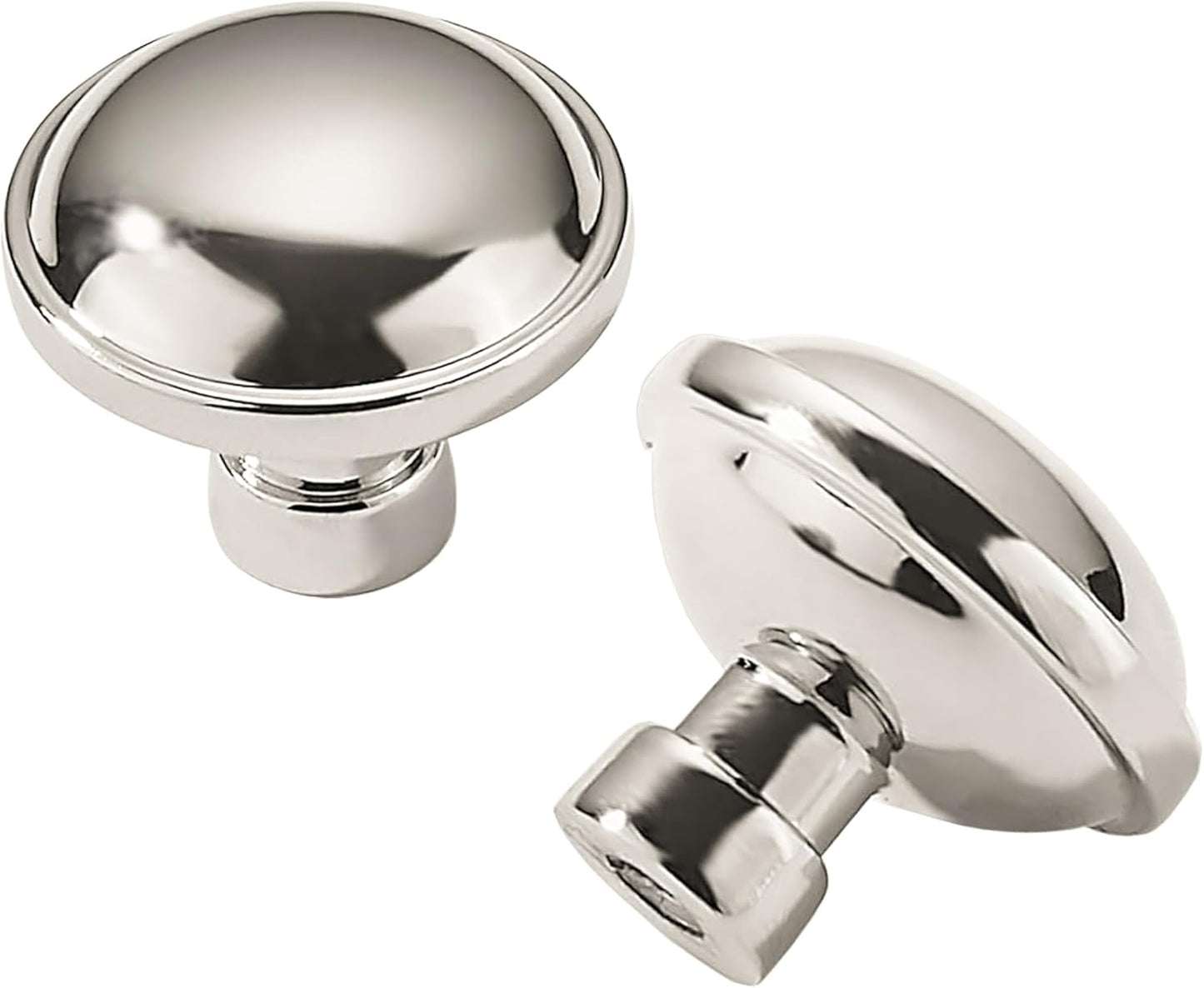 Khtumeware 10 Pack Large Cabinet Knobs - Polished Nickel Finish