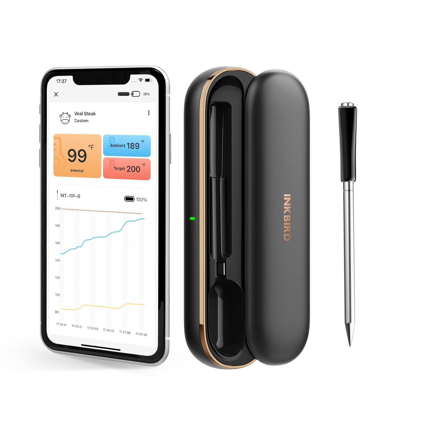 Smart Wireless Meat Thermometer for Grilling