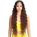 Joedir Lace Front Wig 30in Long Wavy Ombre Black to Brown - Natural