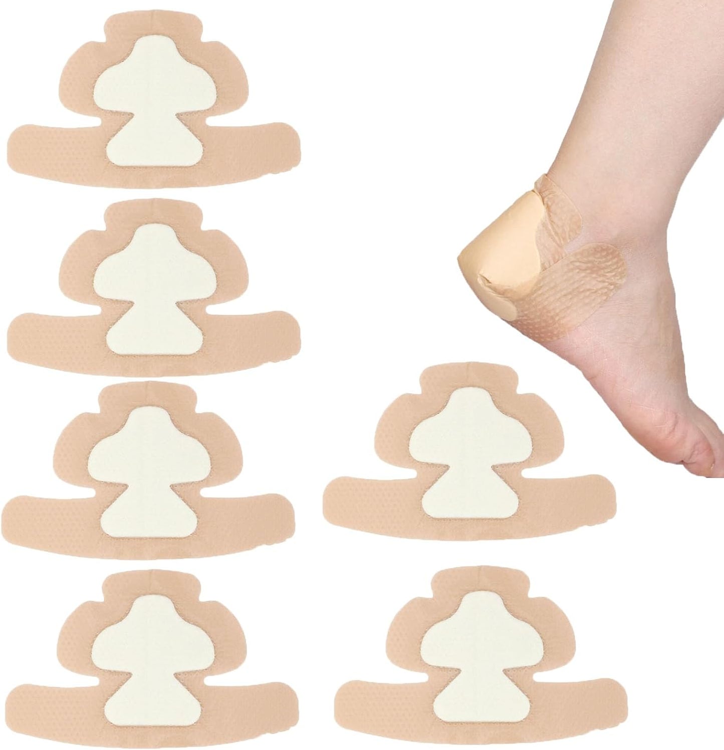 Heel Bordered Silicone Foam Dressing for Wound Care and Healing