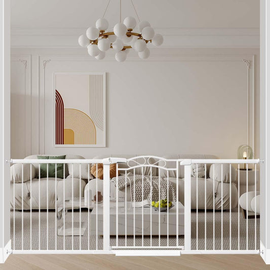 Extra Wide Press Mounted Baby Gate for Kids and Pets Safety