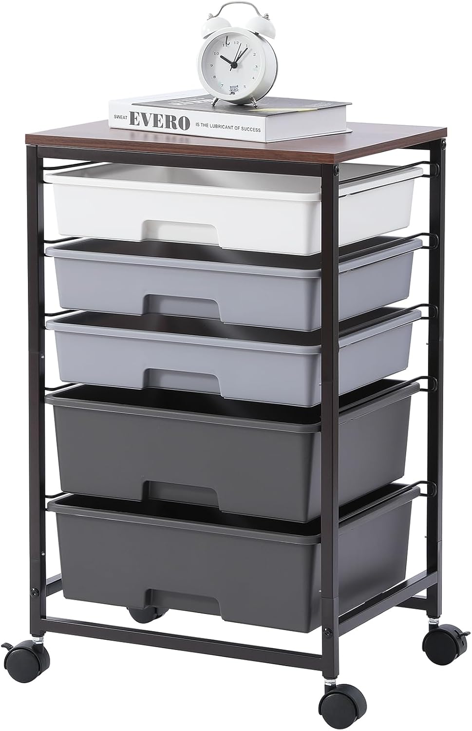 Utility Cart with 5 Drawers for Versatile Storage Solutions